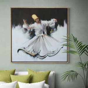 Bedroom with large tropical plant 6