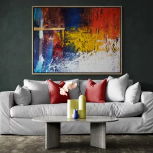 Bright living room with sofa and coffee table 13