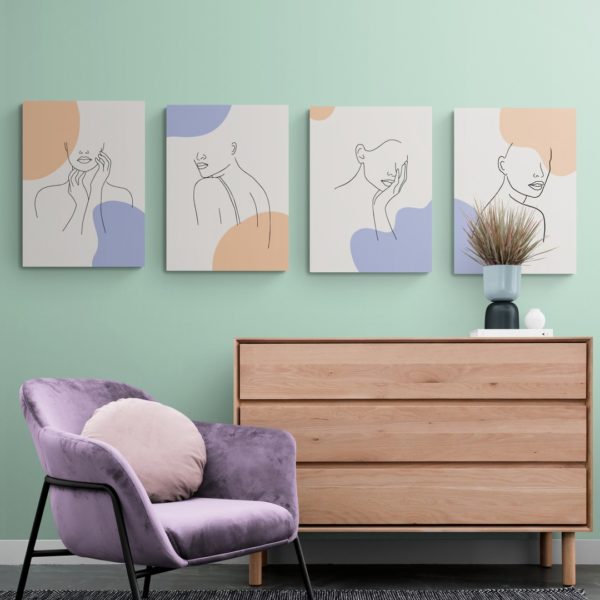 Comfy Chair Next To Cabinet In Living Room