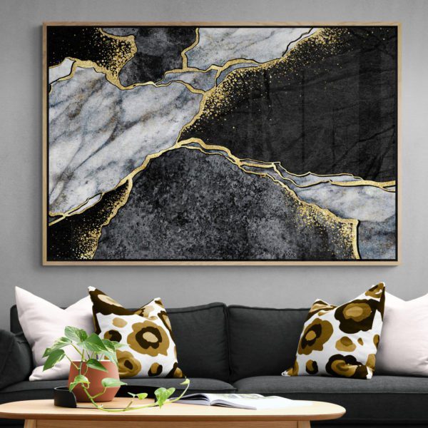 Tableau Moderne Et Abstraits 1 Comfy Living Room With Sofa And Coffee Table