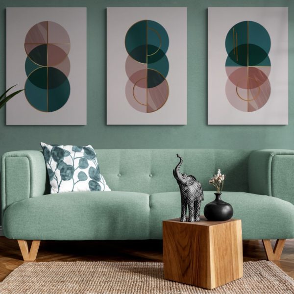 Comfy Living Room With Tropical Plant And Ladder