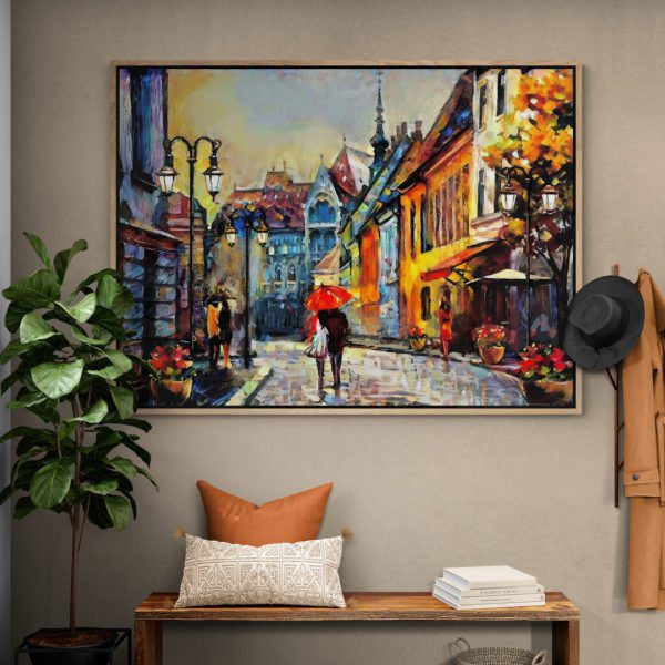 Tableaux Deco Et Artistique 1 Hallway Interior With Large Plant And Bench Seat