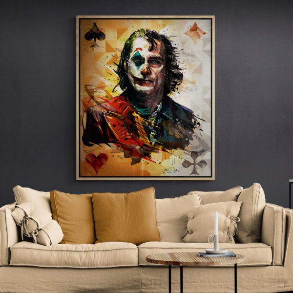 Tableaux Tableau Joker Pop Art 1 Open Plan Industrial Style Living Room