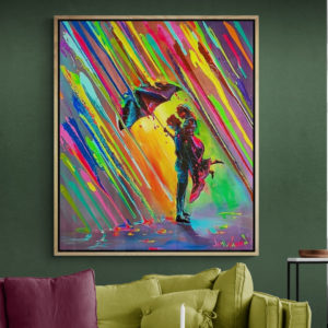 Open plan industrial style living room 8