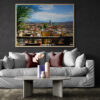 Tableau d'une Vue panoramique d'une ville