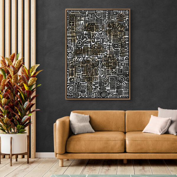 Tableau De Labyrinthe Géométrique Abstrait