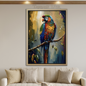 Tableau de Plumes Tropicales